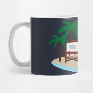 Beach bear blending in the environment Mug